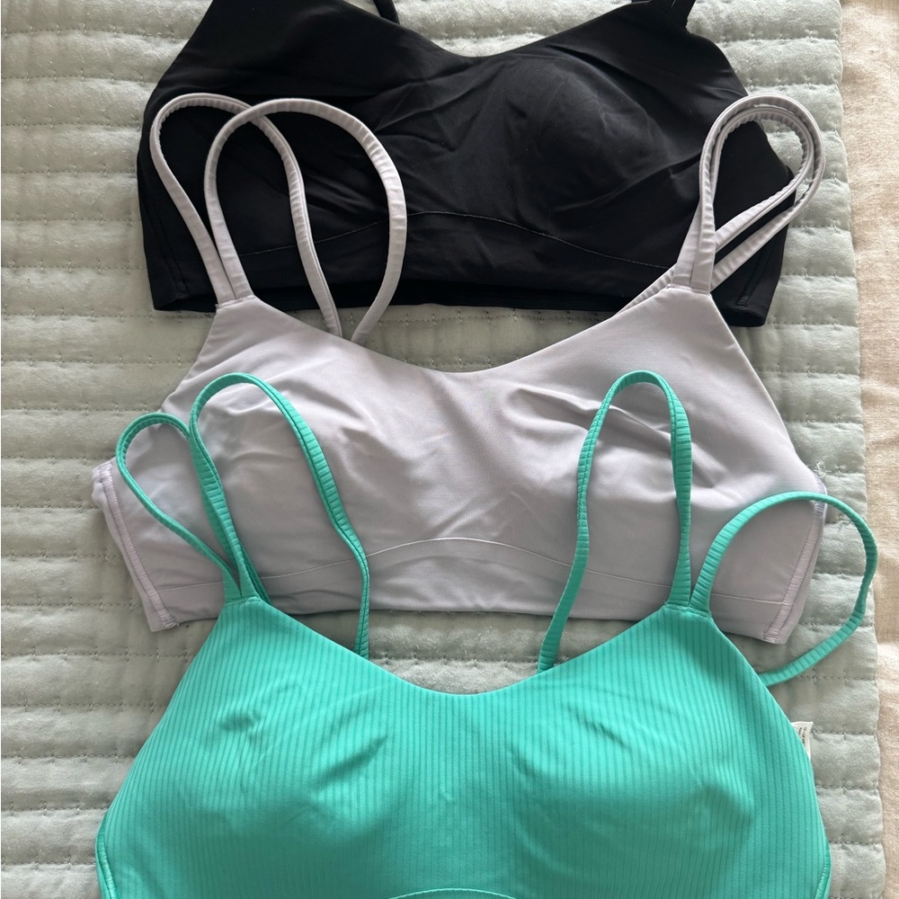 lululemon athletica Like A Cloud Bra Cup B/C size 6 lavender,green,black